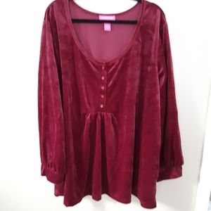 Woman Within, 4X, Crushed Velvet top